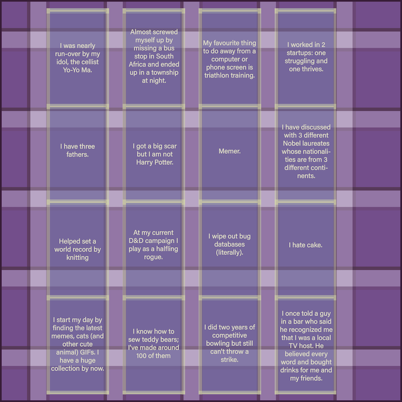 Speed Run Bingo Card